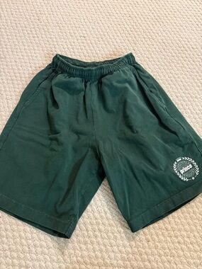 Sporty & Rich Forest Green Logo Shorts